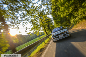 Lancia Delta HF Integrale Martini 5 – front three-quarter, white on a country road
