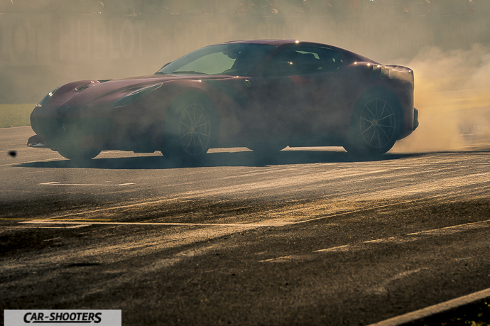 Ferrari F12 TDF hooning burnout