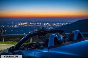 panorama dal monte serra con la slk in primo piano