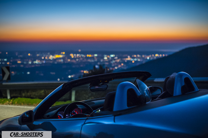 panorama dal monte serra con la slk in primo piano