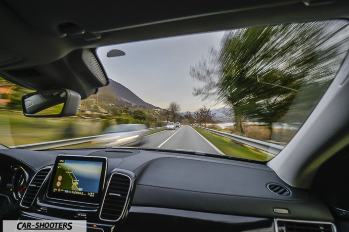 Vista del passeggero su Mercedes-Benz GLE Coupé 4MATIC