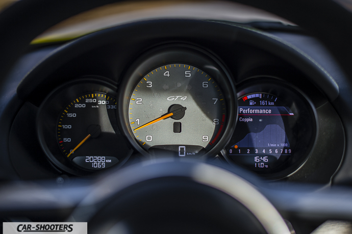 Porsche Cayman GT4 dashboard