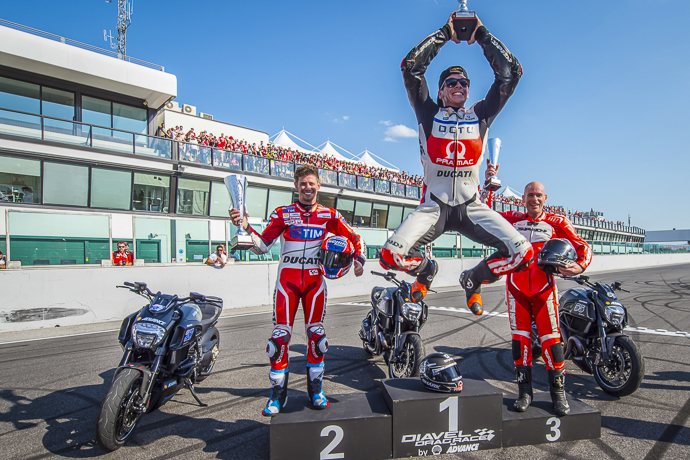 detail, motorcycle podium celebration