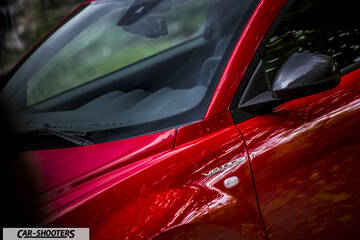 Alfa Romeo Mito Veloce Imola Mugello – detail, with side mirror and badge