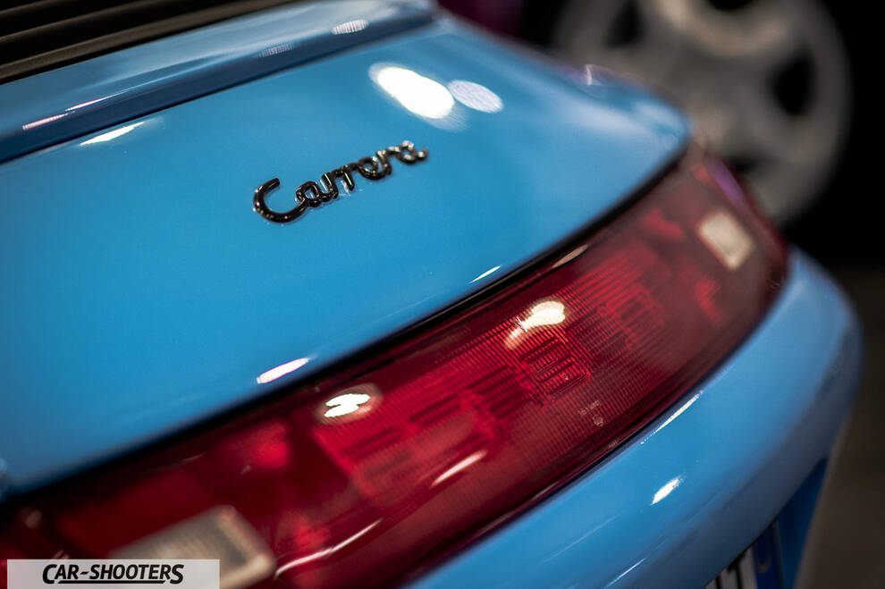 Porsche – detail, rear badge close-up
