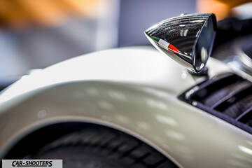 detail, mirror and fender close-up