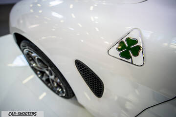 detail, cloverleaf fender badge close-up
