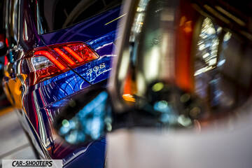 detail, taillight and badge close-up