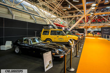 front three-quarter, black in an exhibition hall