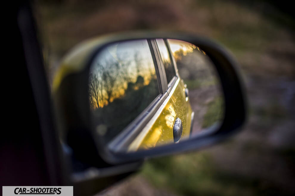 Fiat Panda 4X4 Cross – detail, side mirror reflection
