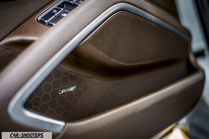 Porsche 911 Turbo S – interior, brown leather door panel