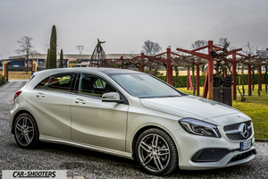 Mercedes Benz Classe A Next – front three-quarter, white on a gravel driveway