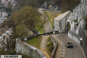 Toyota GT86 Namur – front three-quarter, brown on a winding hillside road