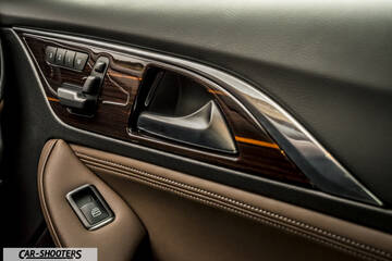 Infiniti Q30 – interior, wood trim door panel