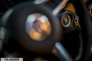 Fiat 124 Spider – dashboard, engine start button close-up