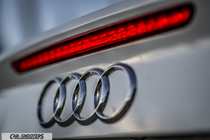 Audi A3 Cabriolet – detail, badge close-up with brake light