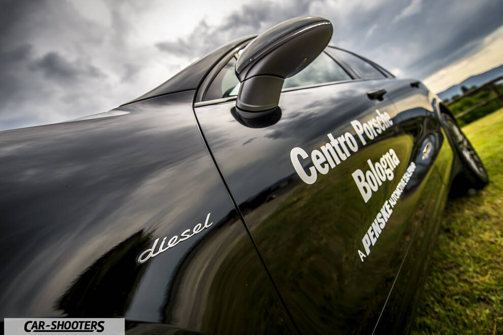 Porsche Cayenne Platinum Edition – side profile, black on a grassy field