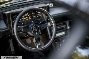 Lancia Beta Montecarlo – dashboard, vintage steering wheel and gauges
