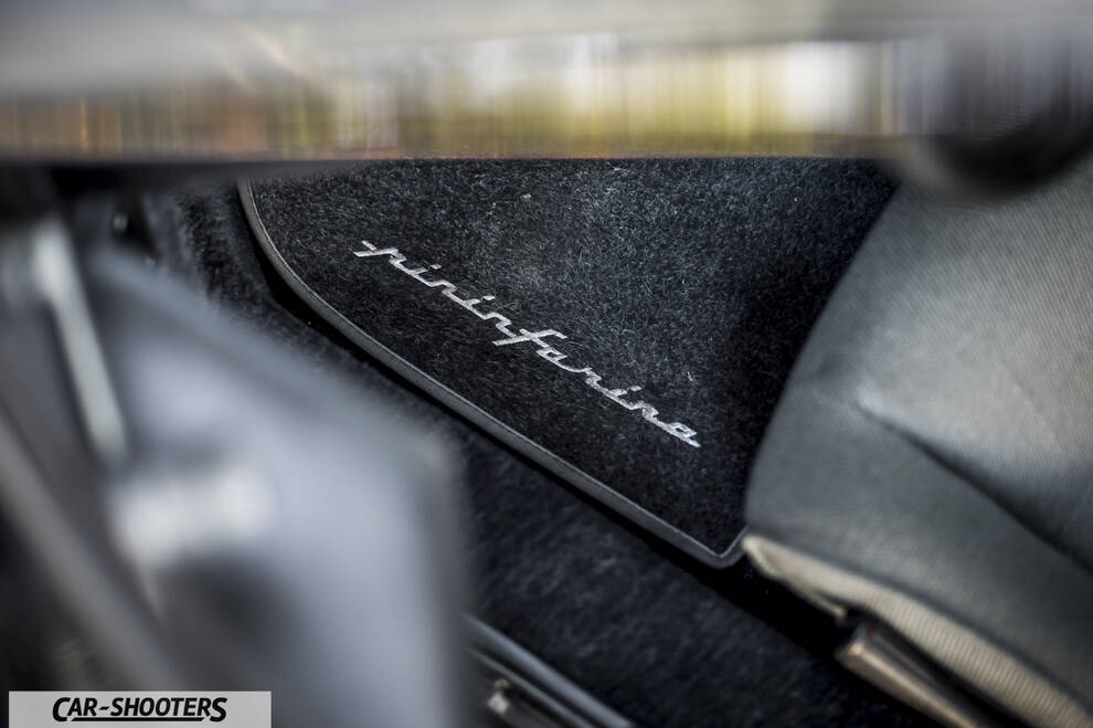 Lancia Beta Montecarlo – interior, floor mat with pininfarina script