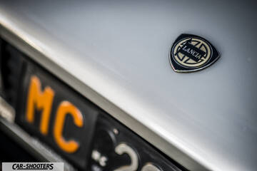 Lancia Beta Montecarlo – detail, emblem and license plate close-up