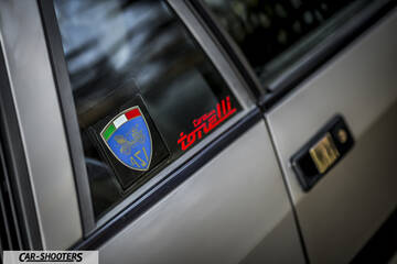 Lancia Beta Montecarlo – detail, window sticker close-up