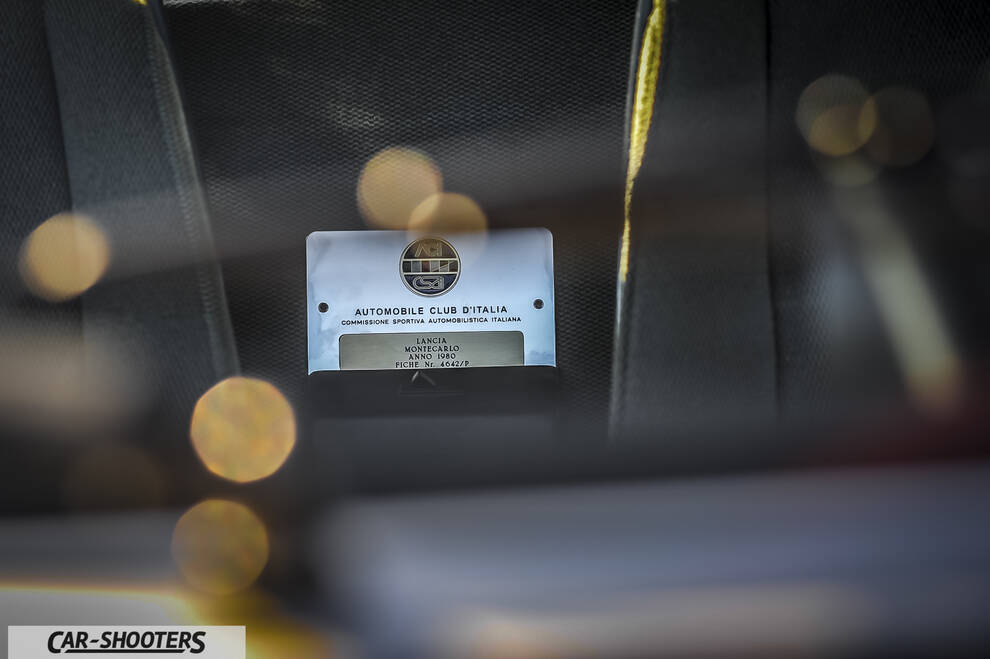 Lancia Beta Montecarlo – detail, close-up of metal badge