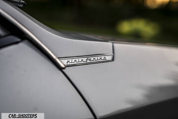 Lancia Beta Montecarlo – detail, pininfarina badge close-up