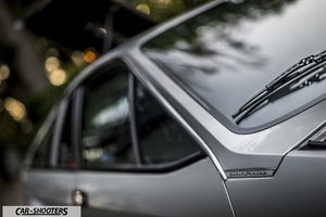 Lancia Beta Montecarlo – detail, windshield and front pillar close-up