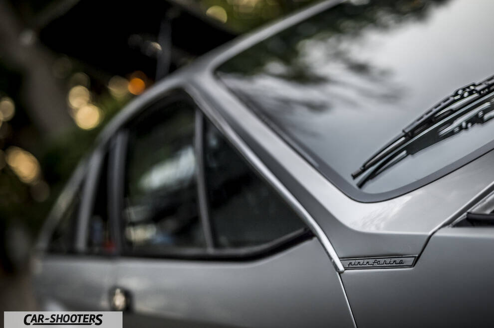 Lancia Beta Montecarlo – detail, windshield and front pillar close-up