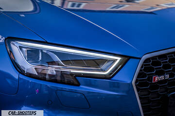 Audi – detail, headlight and grille close-up