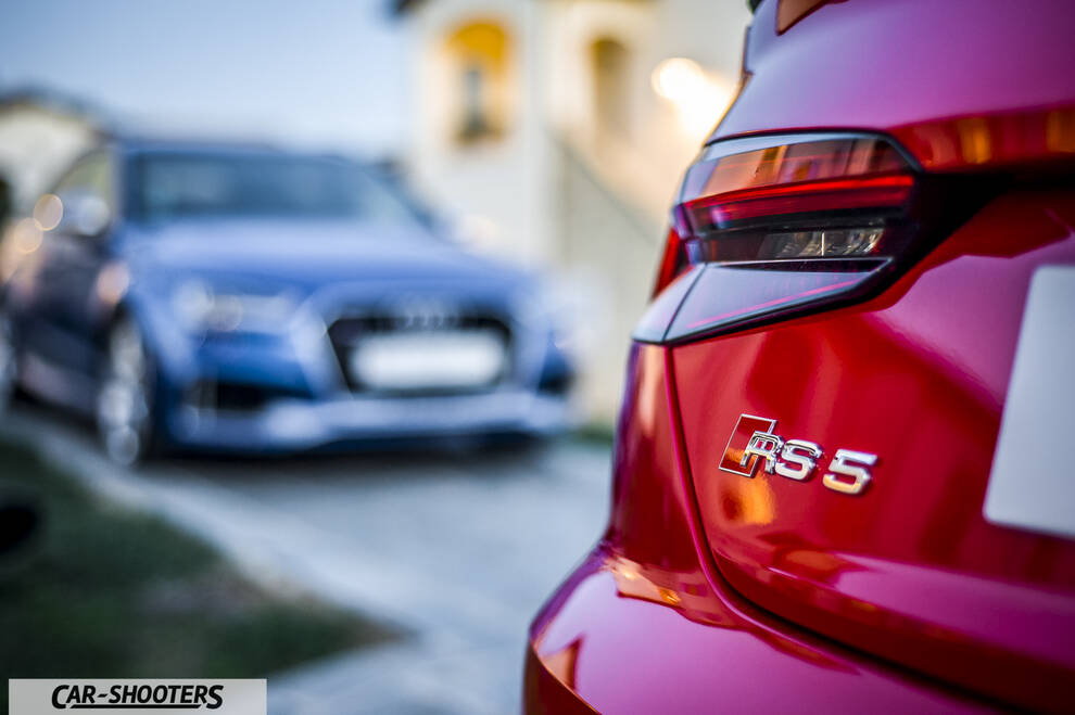 Audi – detail, taillight and badge close up