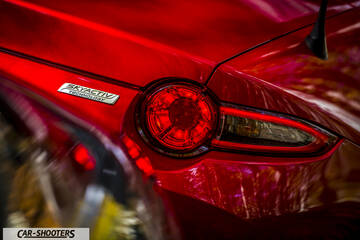 Mazda MX 5 ND – detail, taillight and badge close-up