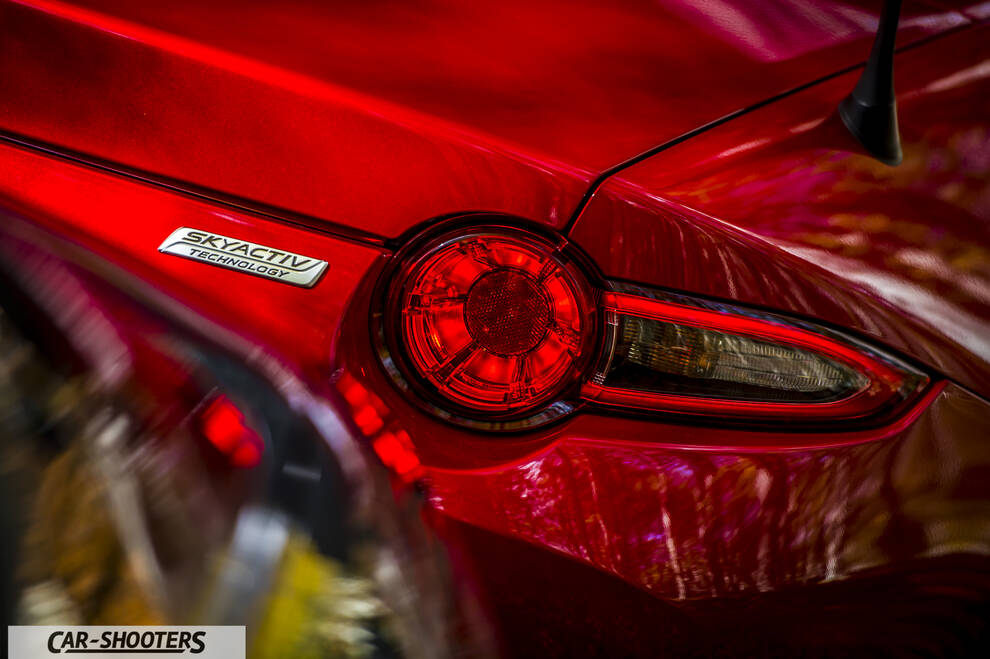 Mazda MX 5 ND – detail, taillight and badge close-up