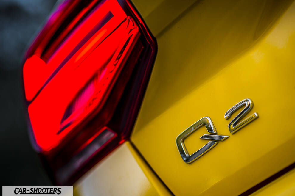 Audi Q2 – detail, taillight and badge close-up