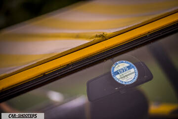 Fiat Jungla Savio – detail, windshield with 1975 sticker