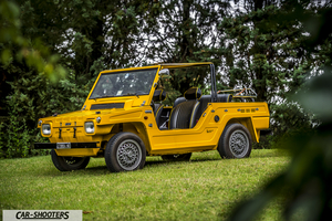 Fiat Jungla Savio – front three-quarter, yellow parked on grassy ground