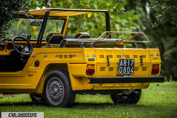 Fiat Jungla Savio – rear three-quarter, yellow parked on grass