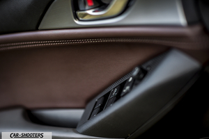Mazda CX 3 – interior, brown leather door panel