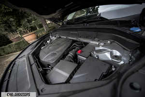 Volvo XC90 – engine bay, open hood view