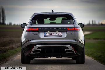 rear view, silver on a country road