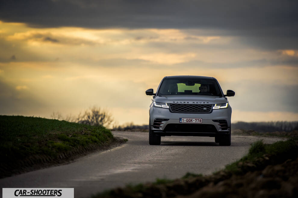 front three-quarter, silver on a country road