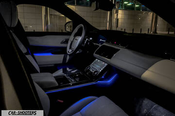 interior, blue ambient interior lighting