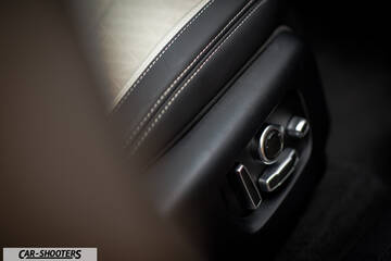 interior, leather seat controls close-up