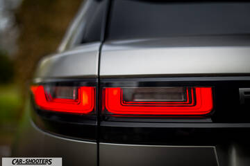 rear view, silver taillight close-up