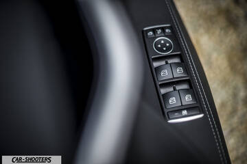 Tesla Model S – detail, window switch panel close-up