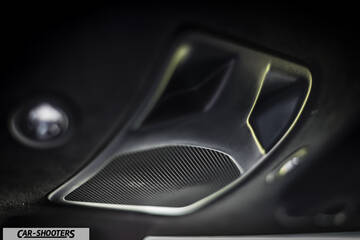 Tesla Model S – detail, speaker grille close-up