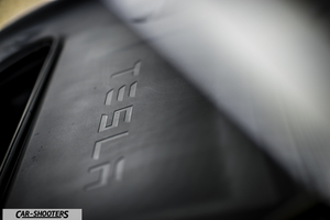 Tesla Model S – engine bay, plastic component close-up
