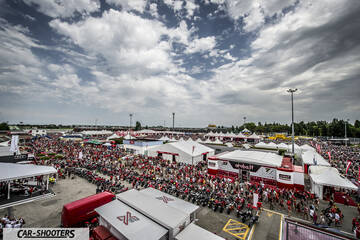 detail, at a crowded motorsport event