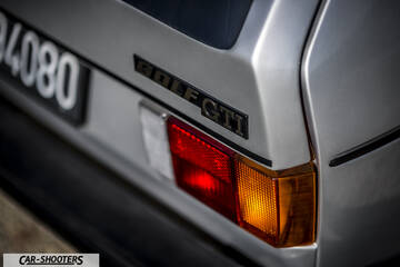 detail, rear taillight and badge close-up