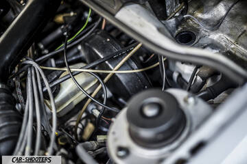 engine bay, close-up of engine components